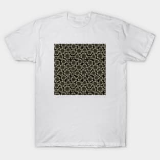 Black Floral Pattern T-Shirt